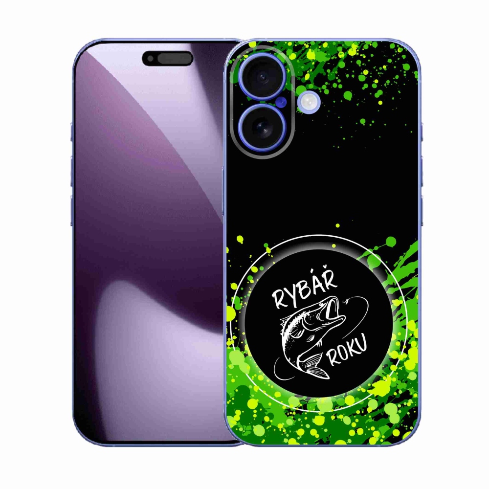 Zselés borító mmCase iPhone 17 készülékhez - Az év horgásza fekete háttérrel