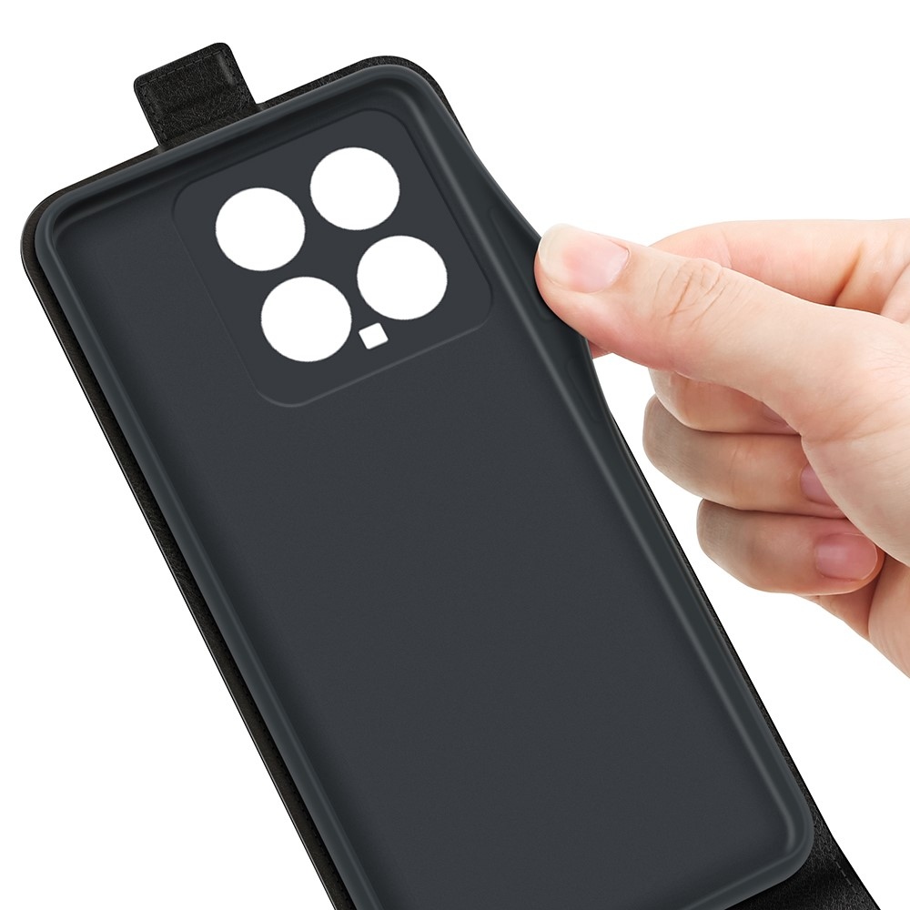 Függőleges könyvtáska a Xiaomi 14-hez - fekete