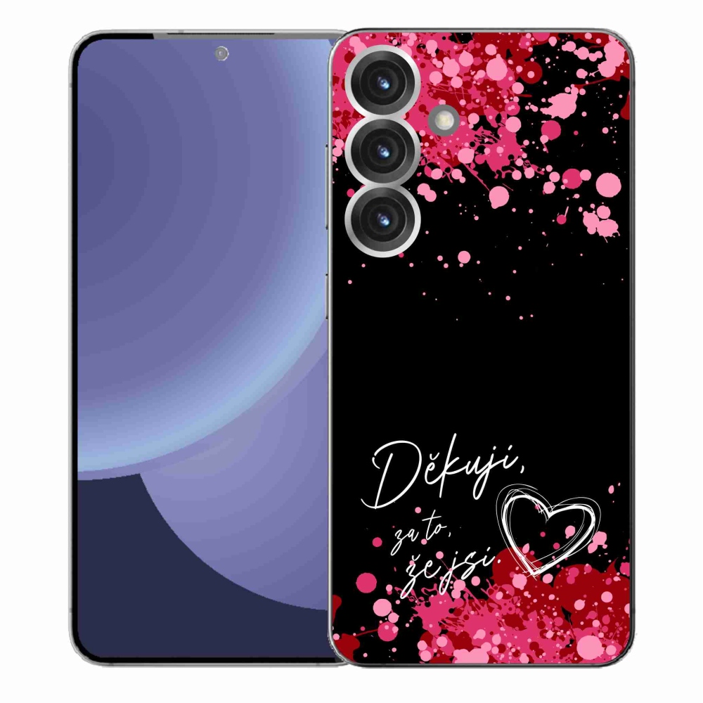 Gél borítás mmCase Samsung Galaxy S25+ készülékhez - text in love 2 fekete háttér