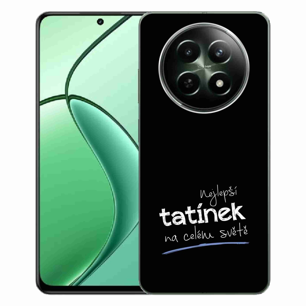 Gél borító mmCase a Realme 12 5G/12x 5G - legjobb apuci 4 fekete háttérrel