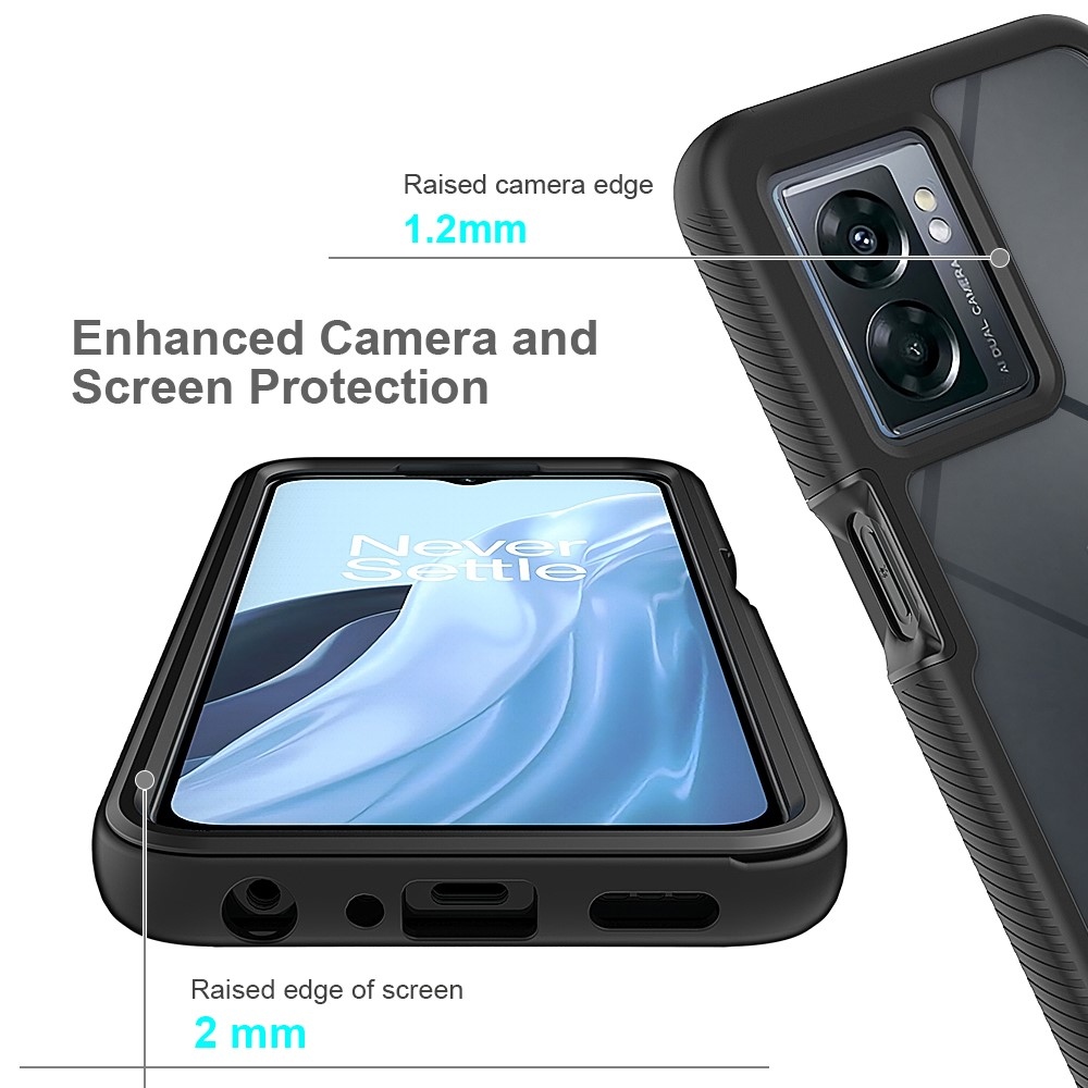 Tartós hibrid keretborítás a Realme Narzo 50 készülékhez - fekete