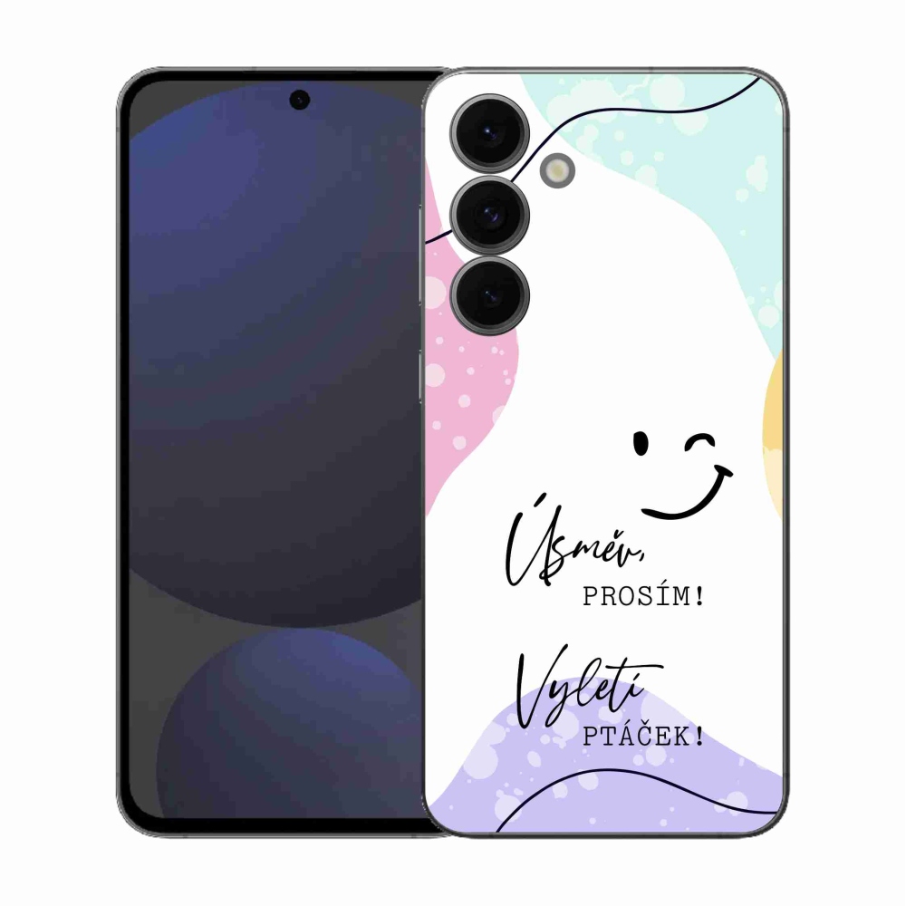 Gél borító mmCase Samsung Galaxy S25 FE - vicces szöveg 4 fehér háttér