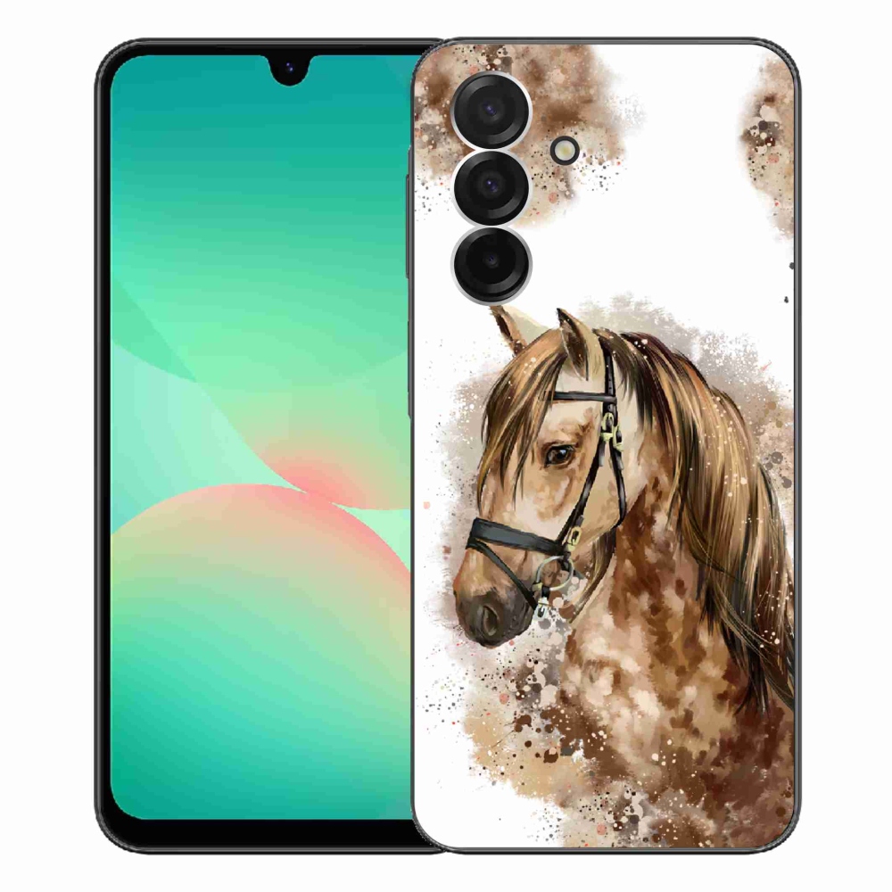 Zselés borítás mmCase Samsung Galaxy A26 5G - barna rajzfilm lóhoz