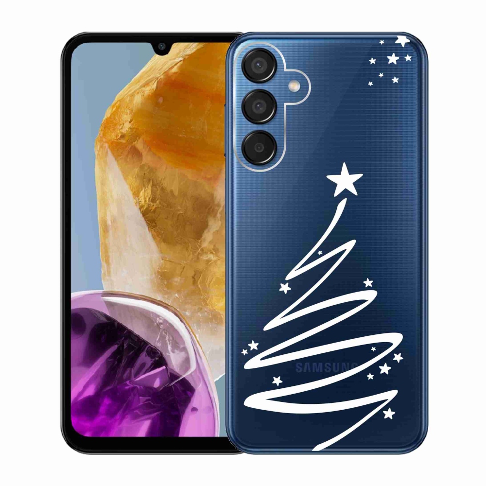 Gél borító mmCase Samsung Galaxy M15 5G - fehér fa átlátszó háttéren