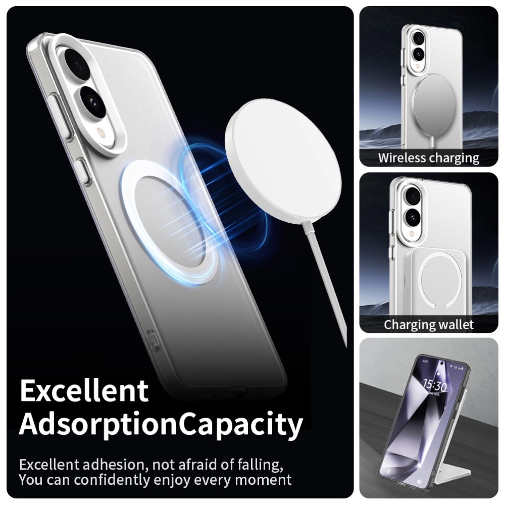 Candy zselés tok MagSafe-val Samsung Galaxy S25 Edge-re - fehér