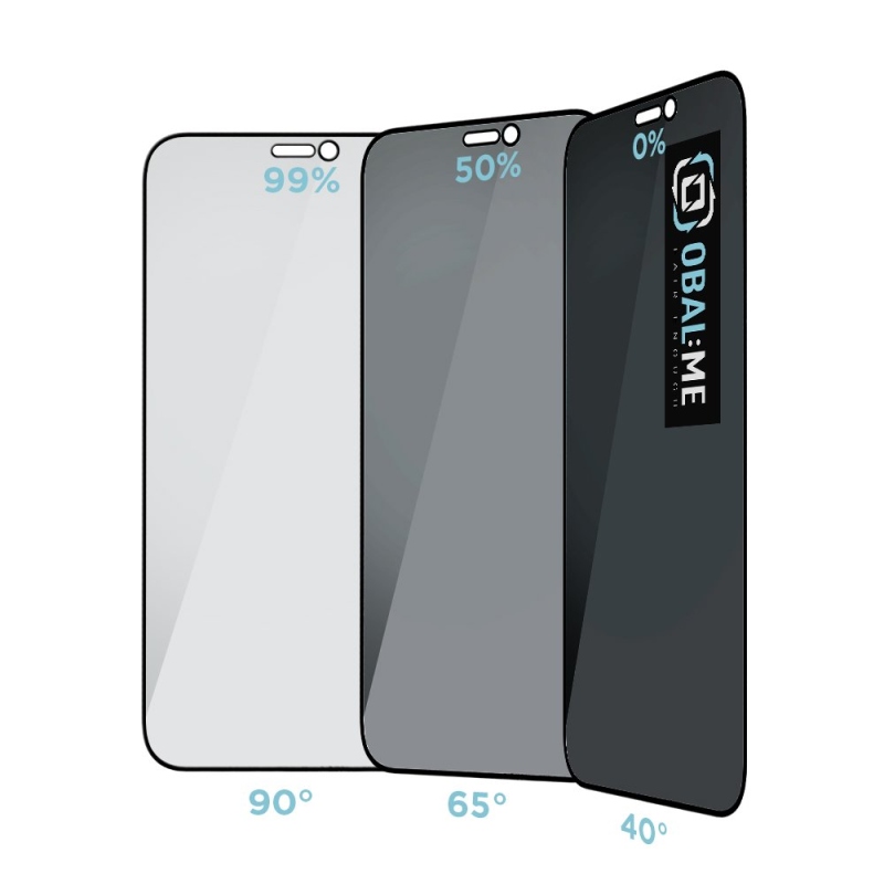 CSOMAG:ME Privacy 5D edzett üveg Apple iPhone 12 Mini fekete színhez