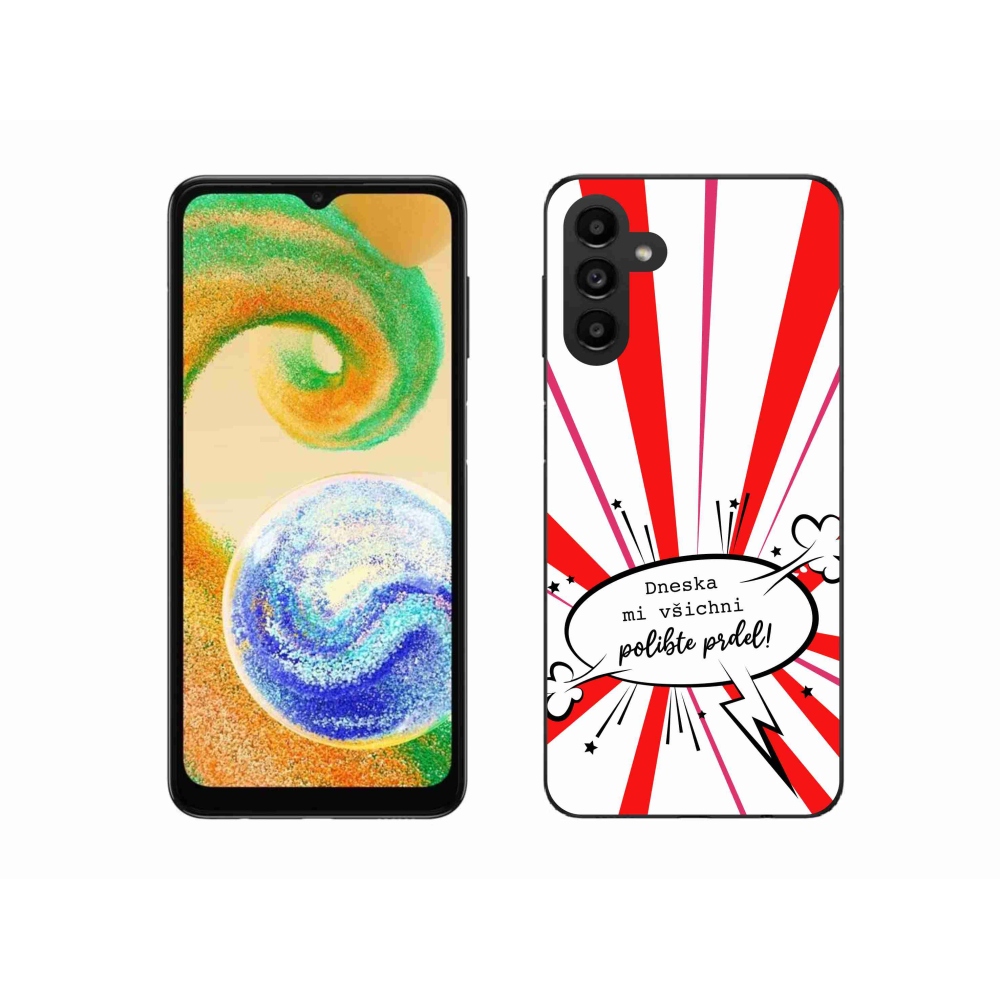 Gél borító mmCase Samsung Galaxy A04s (164.7x76.7x9.1mm) - vicces szöveg 15 fehér háttérrel