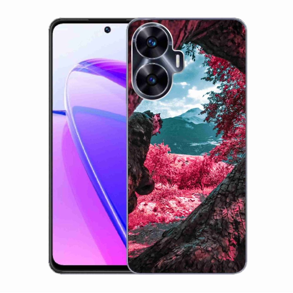 Gél borítás mmCase a Realme C55 készülékhez - hegyi kilátás