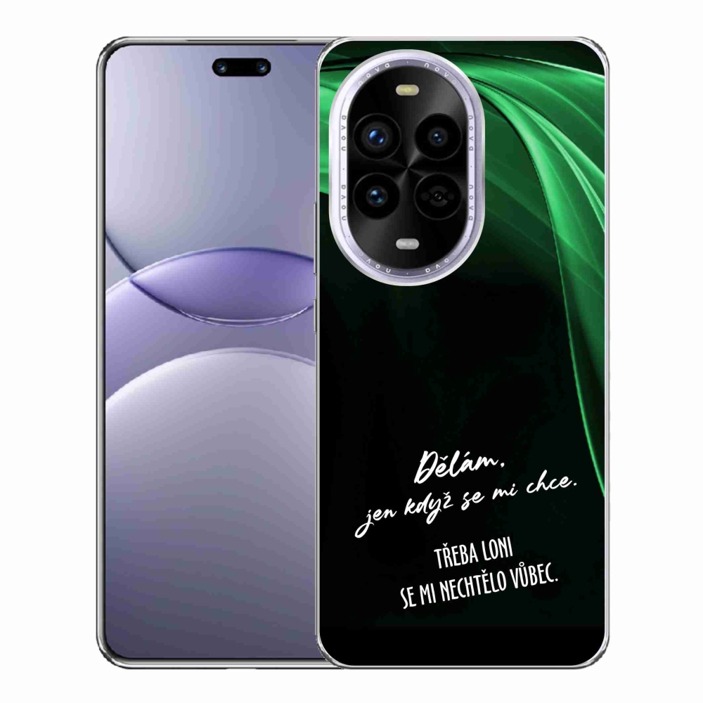 Gél borító mmCase a Huawei Nova 13 Pro 5G készülékhez - vicces szöveg 12 fekete háttér