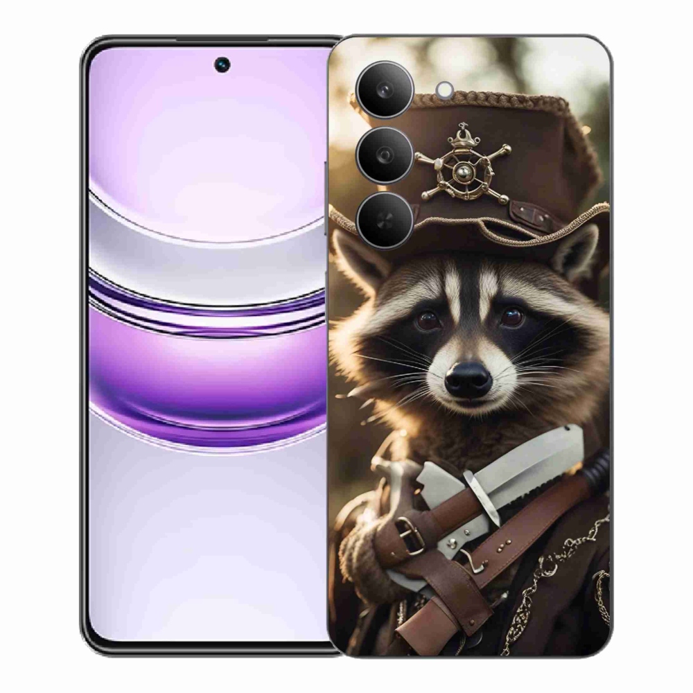 Gél borító mmCase a Realme 14x 5G számára - mosómedve egyenruhában