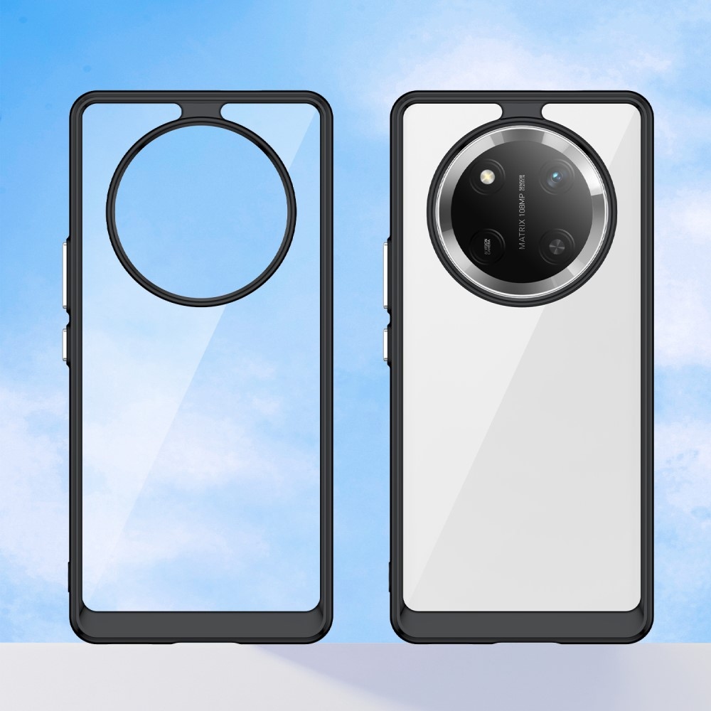 Gél tok fix hátlappal a Honor Magic 7 Lite 5G készülékhez - fekete