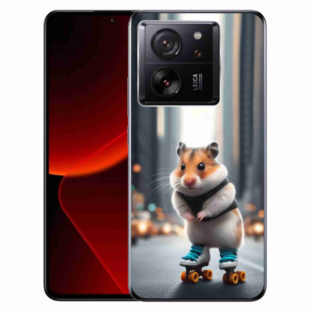 Gél borítás mmCase a Xiaomi 13T/13T Pro számára - hörcsög a korcsolyán