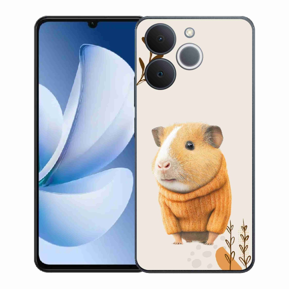 Zselés borítás mmCase a Realme Note 70T számára - tengerimalac pulóverben