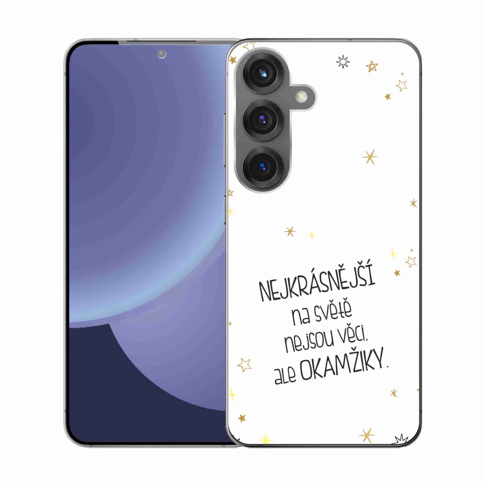 Gél borítás mmCase Samsung Galaxy S25 - idézem 4 fehér háttérrel