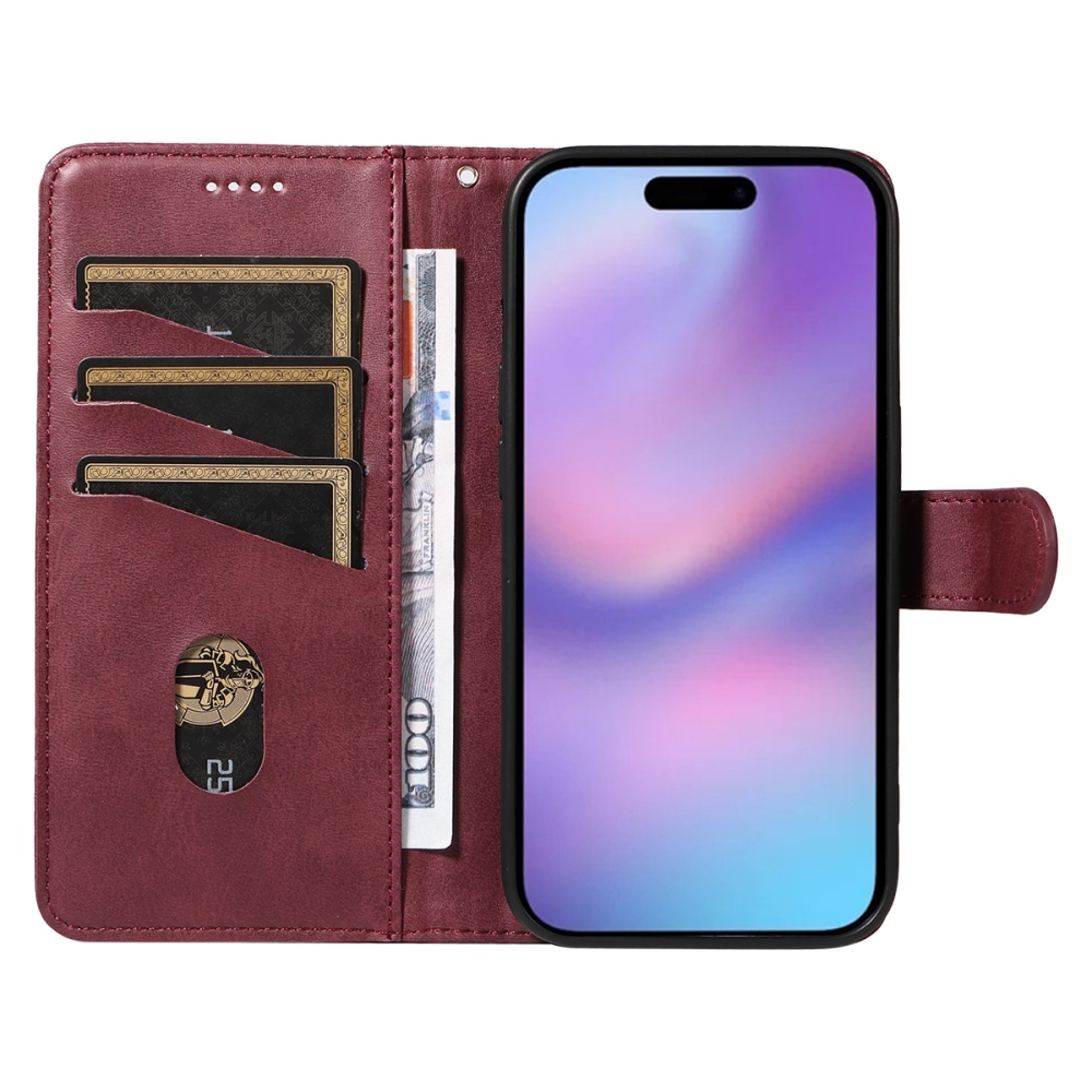 Póló alakú könyvtáska iPhone 17 készülékhez - bordó