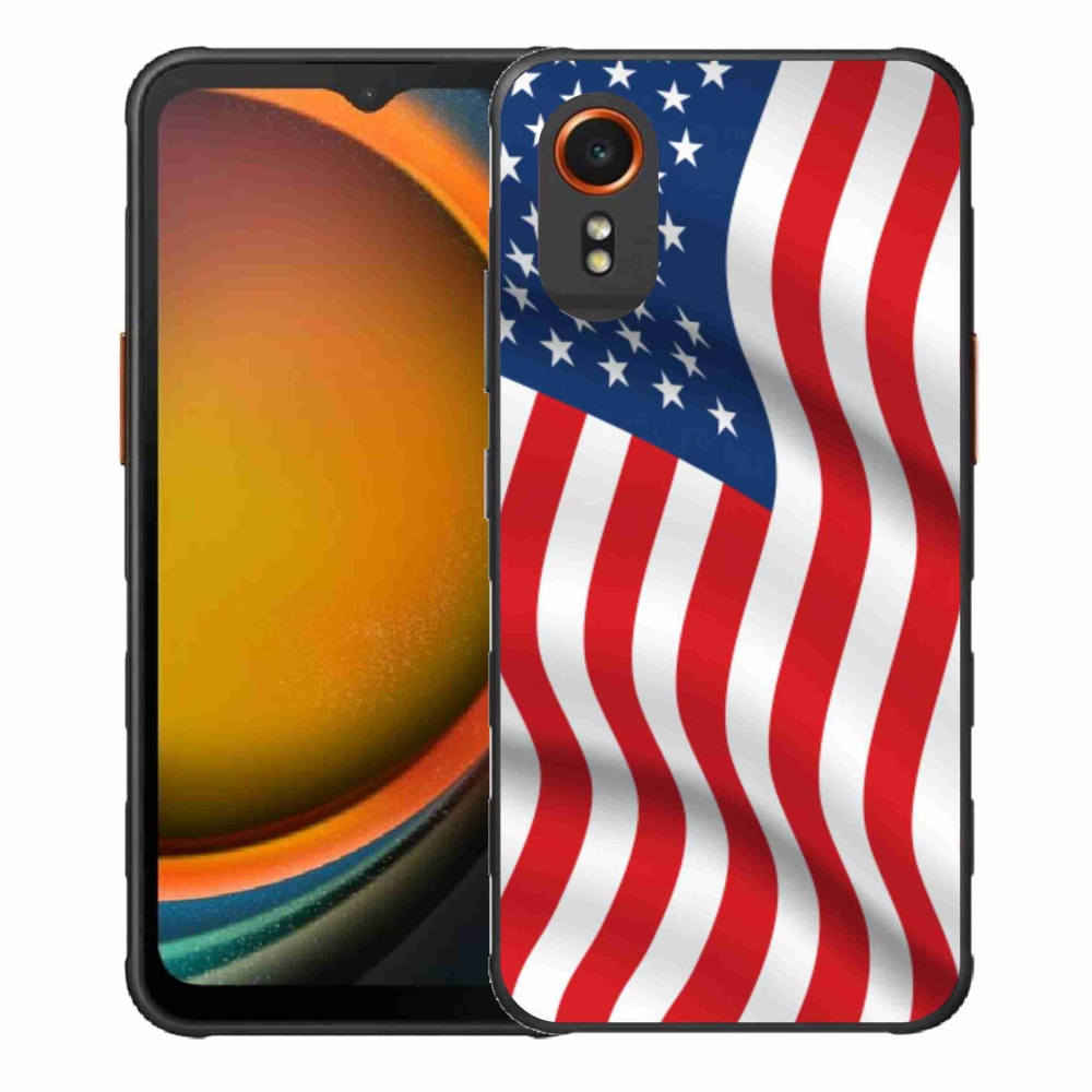 Gél borítás mmCase Samsung Galaxy Xcover 7 - amerikai zászlóhoz