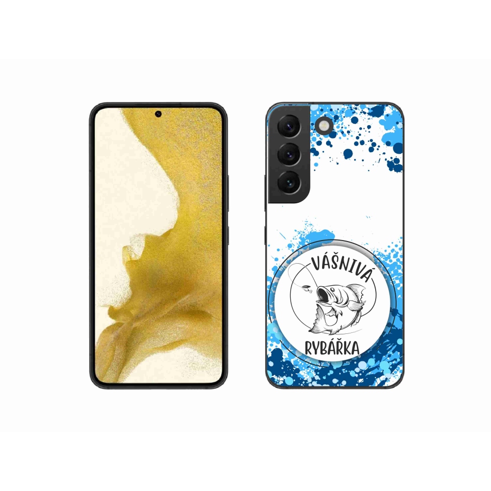 Gél borító mmCase Samsung Galaxy S22 5G - szenvedélyes halásznő fehér háttérrel