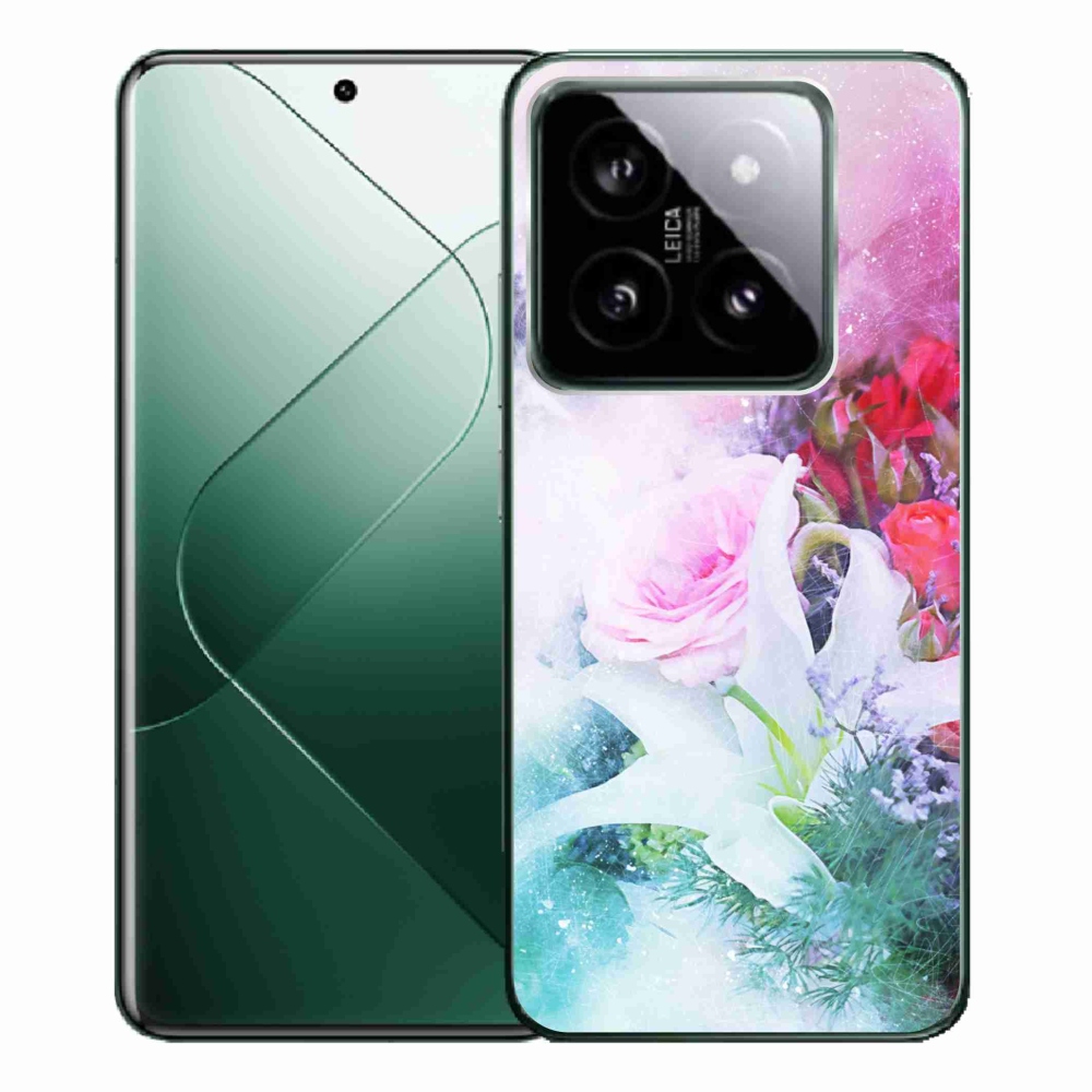 Gél borítás mmCase a Xiaomi 14 Pro számára - virágok 4