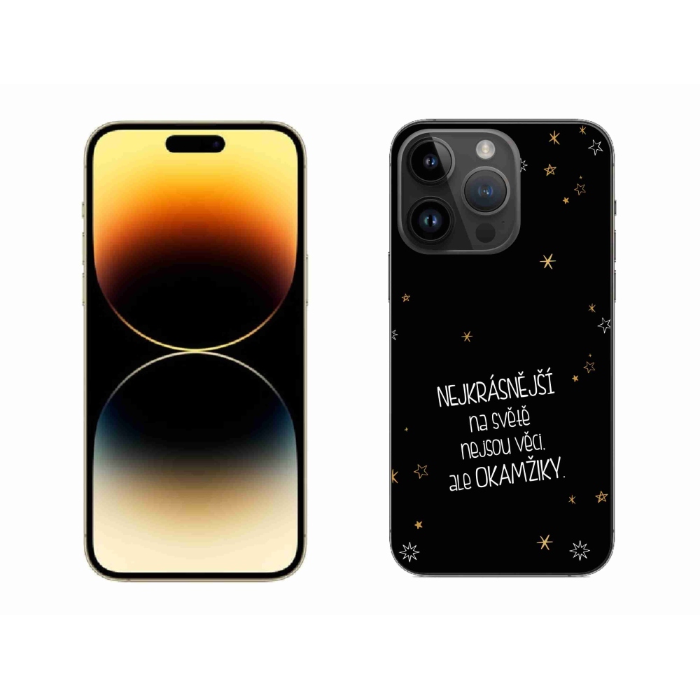 Gél borítás mmCase iPhone 14 Pro Max 6.7 - idézet 4 fekete háttérhez