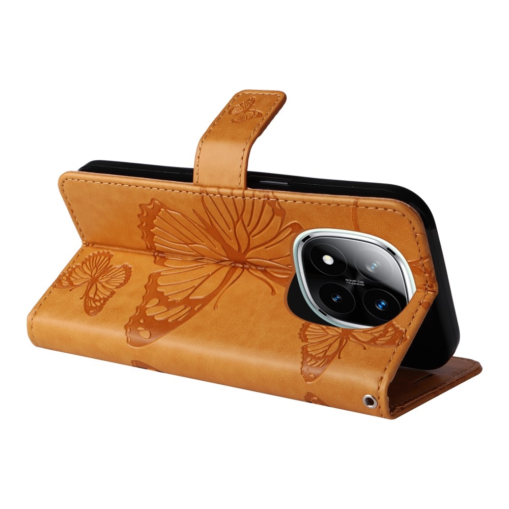 Nagy pillangó könyv tok Xiaomi Redmi Note 14 Pro 5G/Poco X7 5G/Note 14 Pro+ 5G - sárga