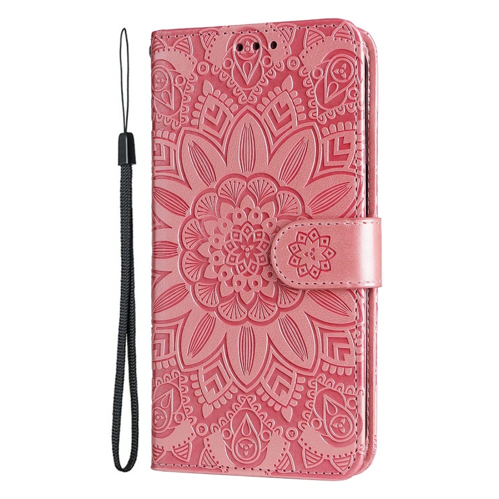 Napraforgó könyv tok a Xiaomi 15-öshöz - rózsaszín