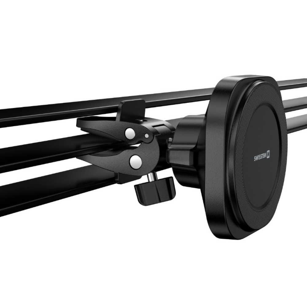 Swissten Magstick mágneses ventilátortartó 15W/7.5W vezeték nélküli töltéssel és MagSafe-vel