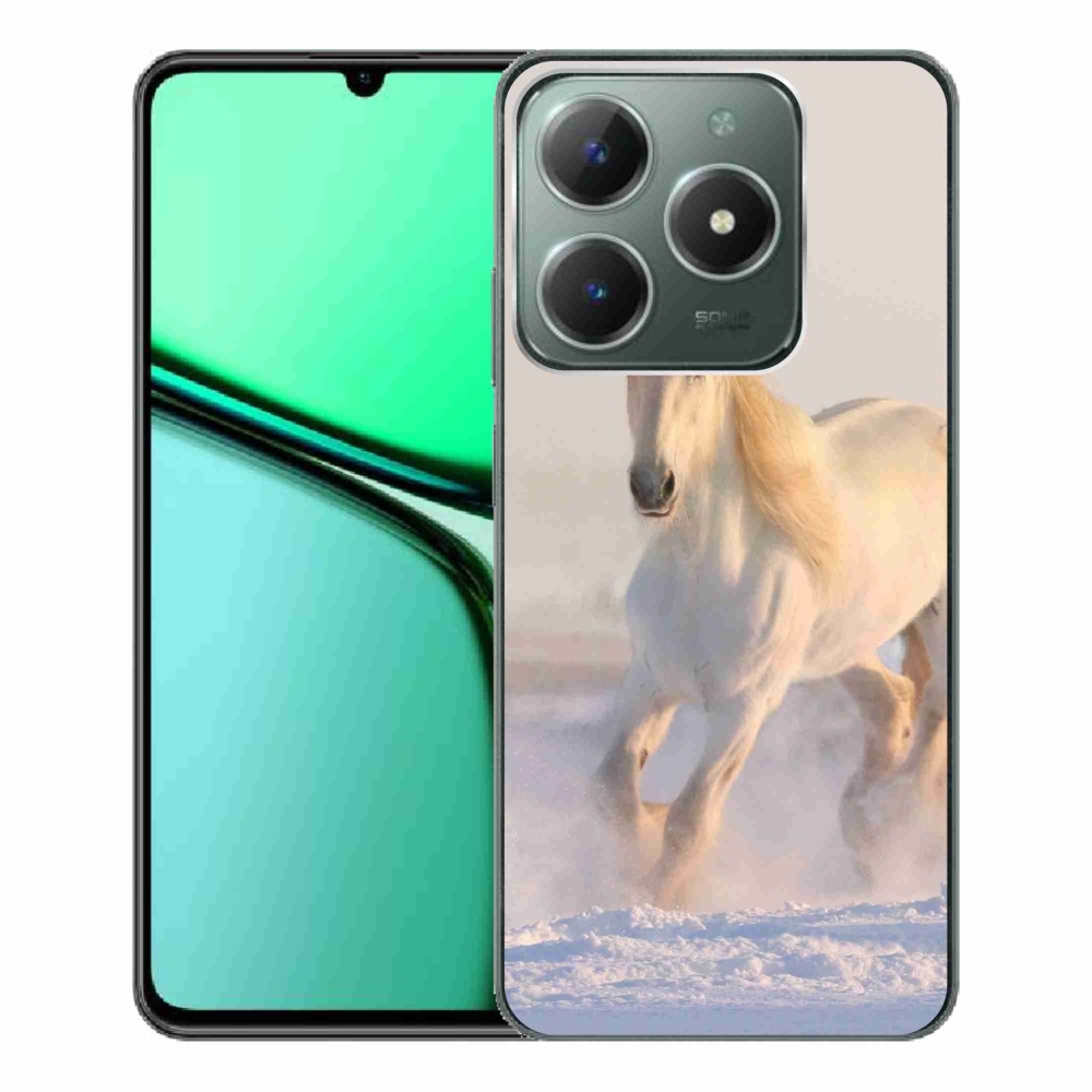 Gél tok mmCase a Realme C61 készülékhez - ló a hóban