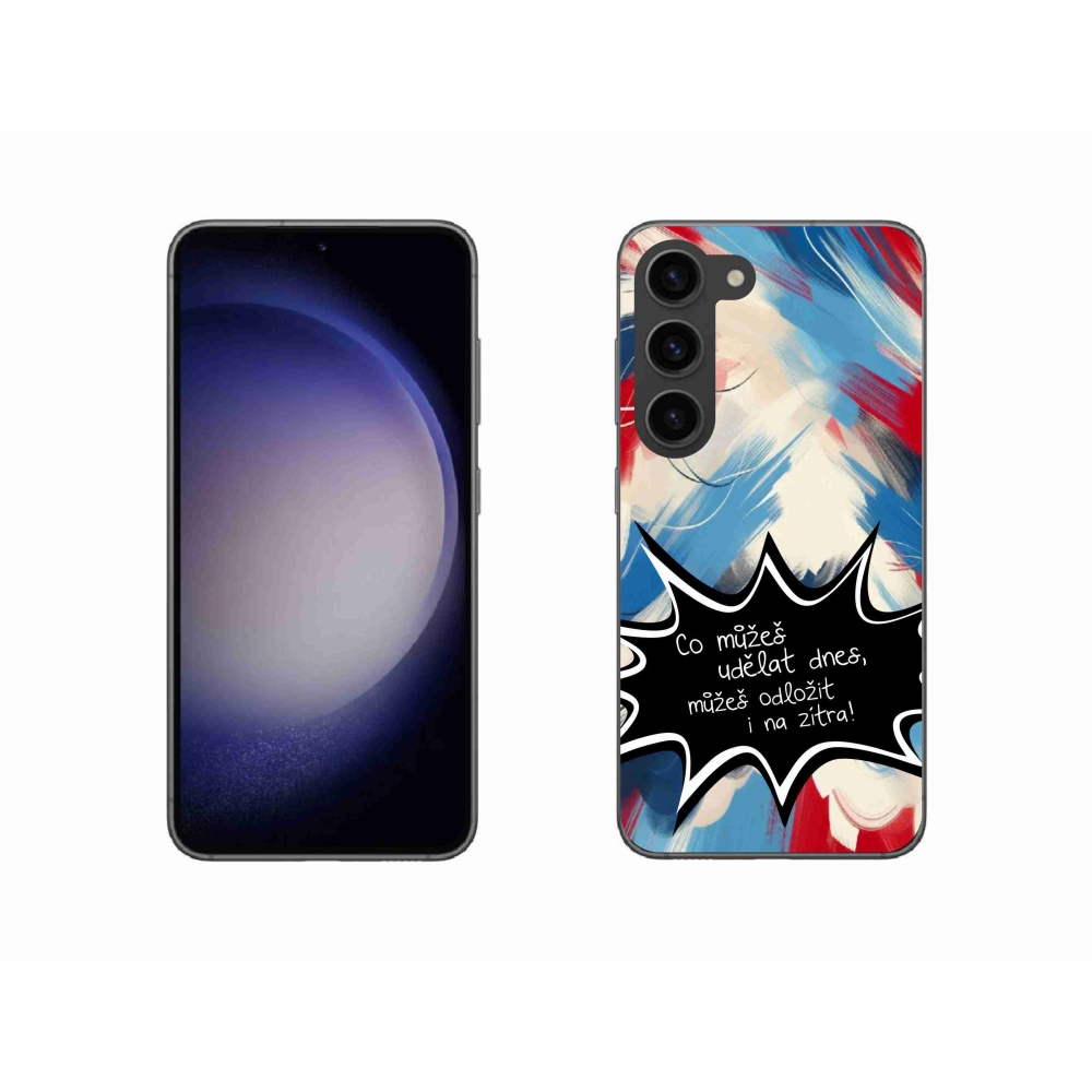 Gél borító mmCase Samsung Galaxy S23 5G - vicces szöveg 9 fekete háttér