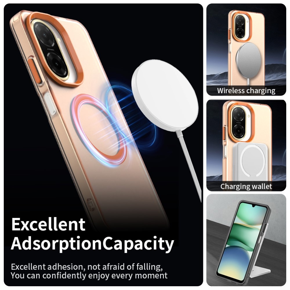 Candy zselés tok MagSafe-val Xiaomi Redmi A5 (171.7x77.8x8.3mm) - narancssárga színűre