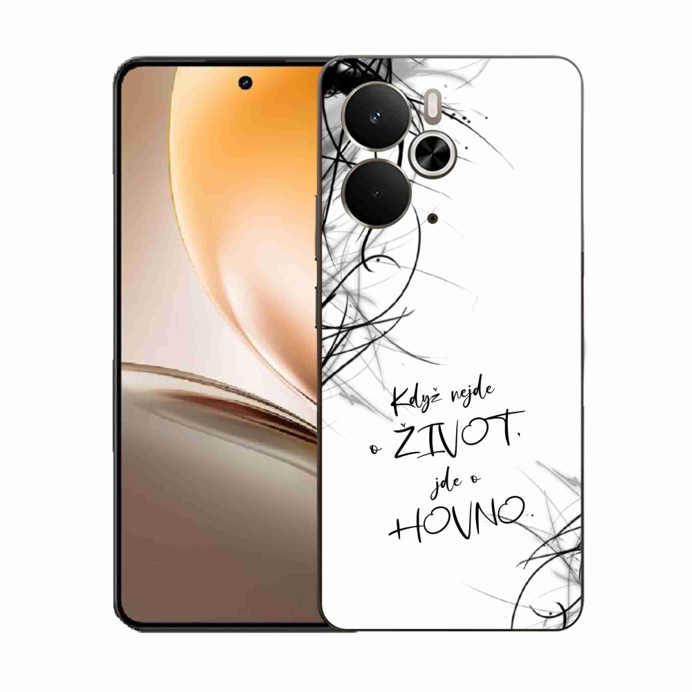 Gél borító mmCase a Realme 14 5G/14T 5G készülékhez - vicces szöveg 16 fehér háttér