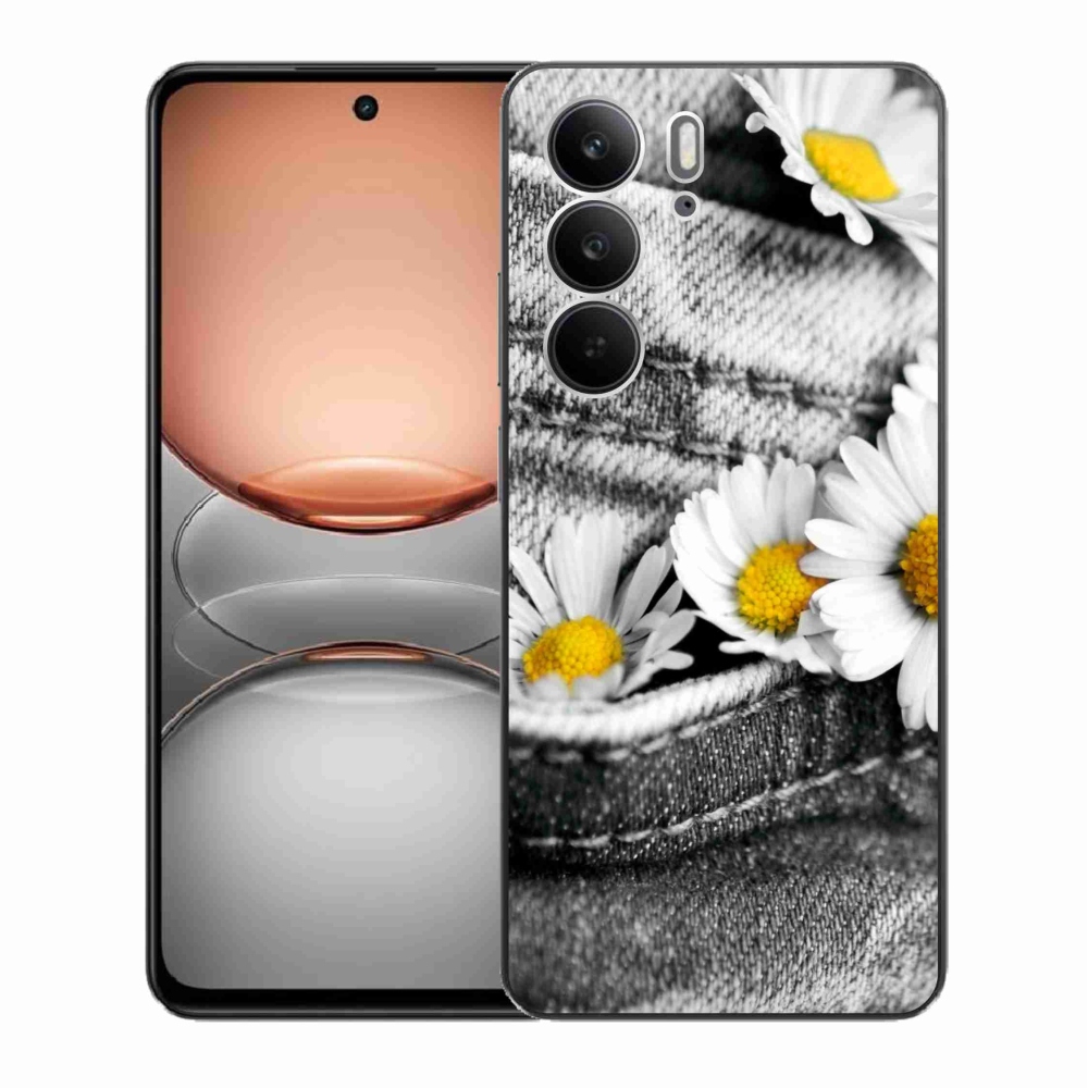 Gél borító mmCase a Realme C75 készülékhez - margaréták