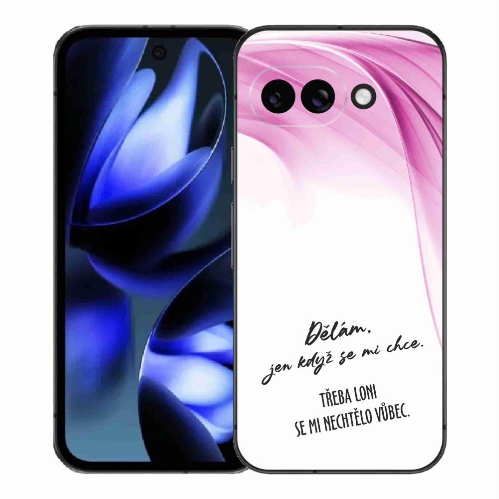 Gél borítás mmCase a Google Pixel 9a számára - vicces szöveg 12 fehér háttér