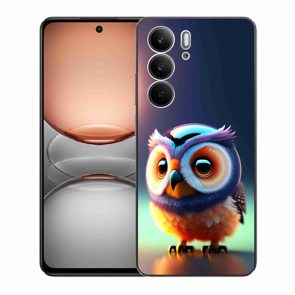 Zselés borító mmCase a Realme C75 készülékhez - bagoly