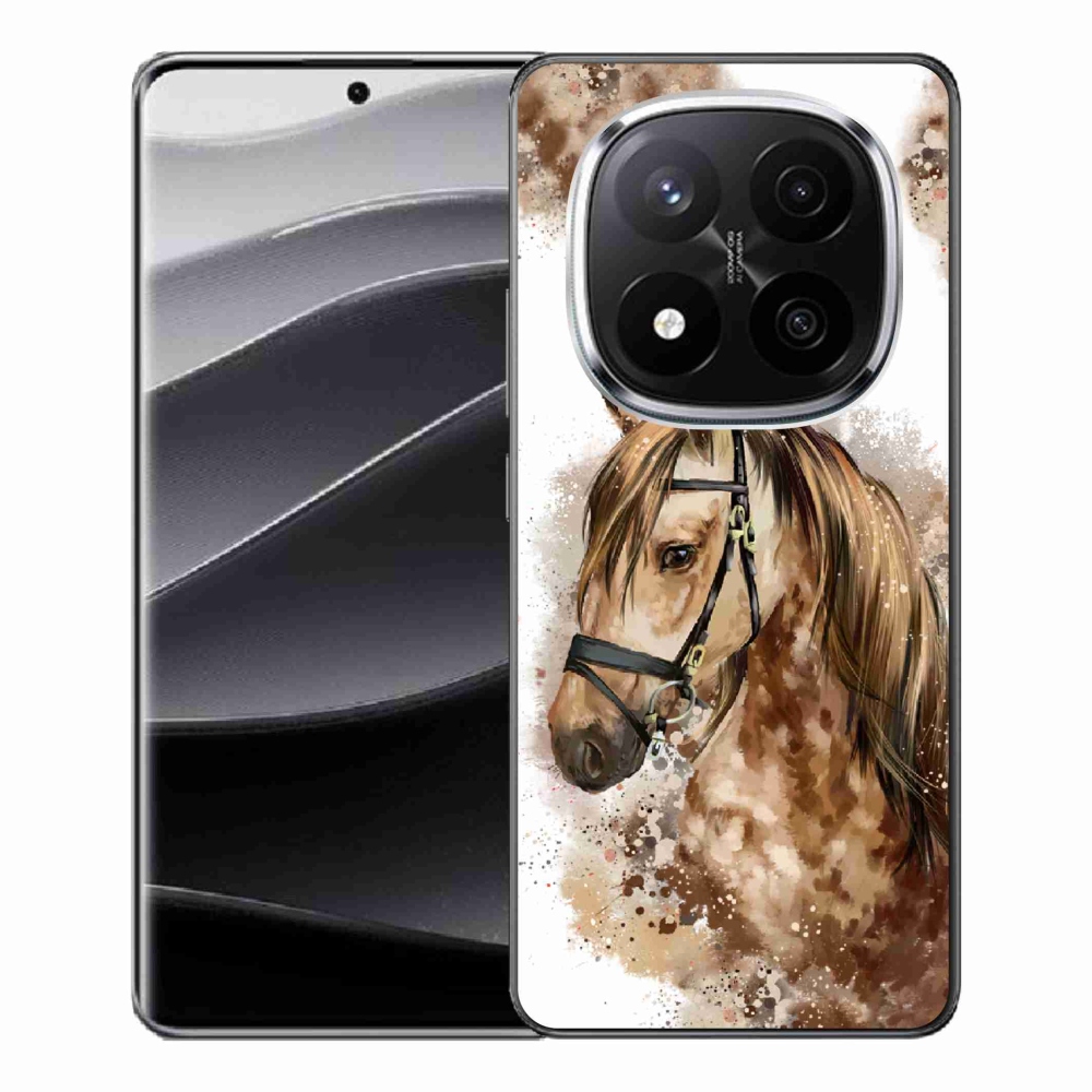 Gél borítás mmCase a Xiaomi Redmi Note 14 Pro+ 5G - barna rajzfilm lóhoz