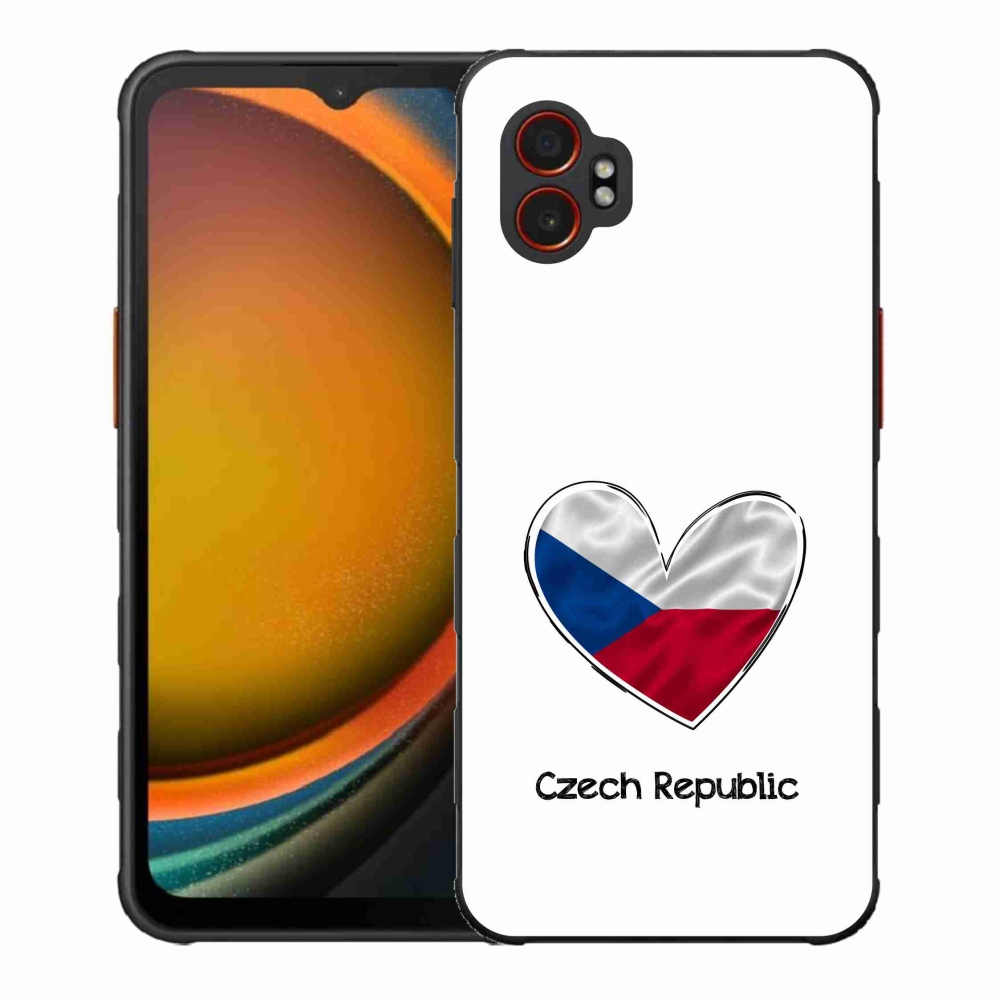 Gél borítás mmCase Samsung Galaxy Xcover 7 Pro - zászló szív fehér háttérrel