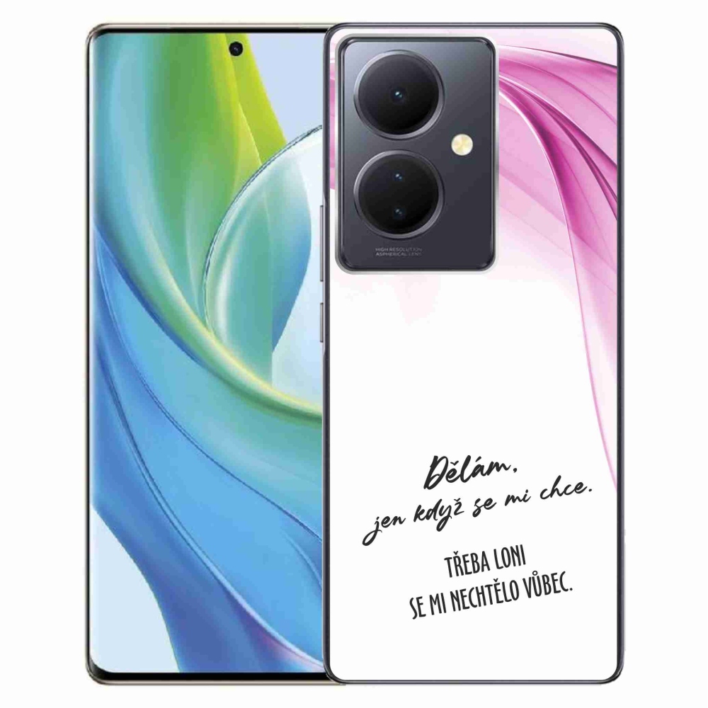 Gél borító mmCase a Vivo V29 Lite 5G-hez - vicces szöveg 12 fehér háttér