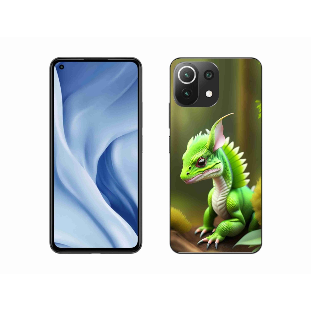 Gél borítás mmCase a Xiaomi Mi 11 Lite 4G/5G-hez - zöld sárkány