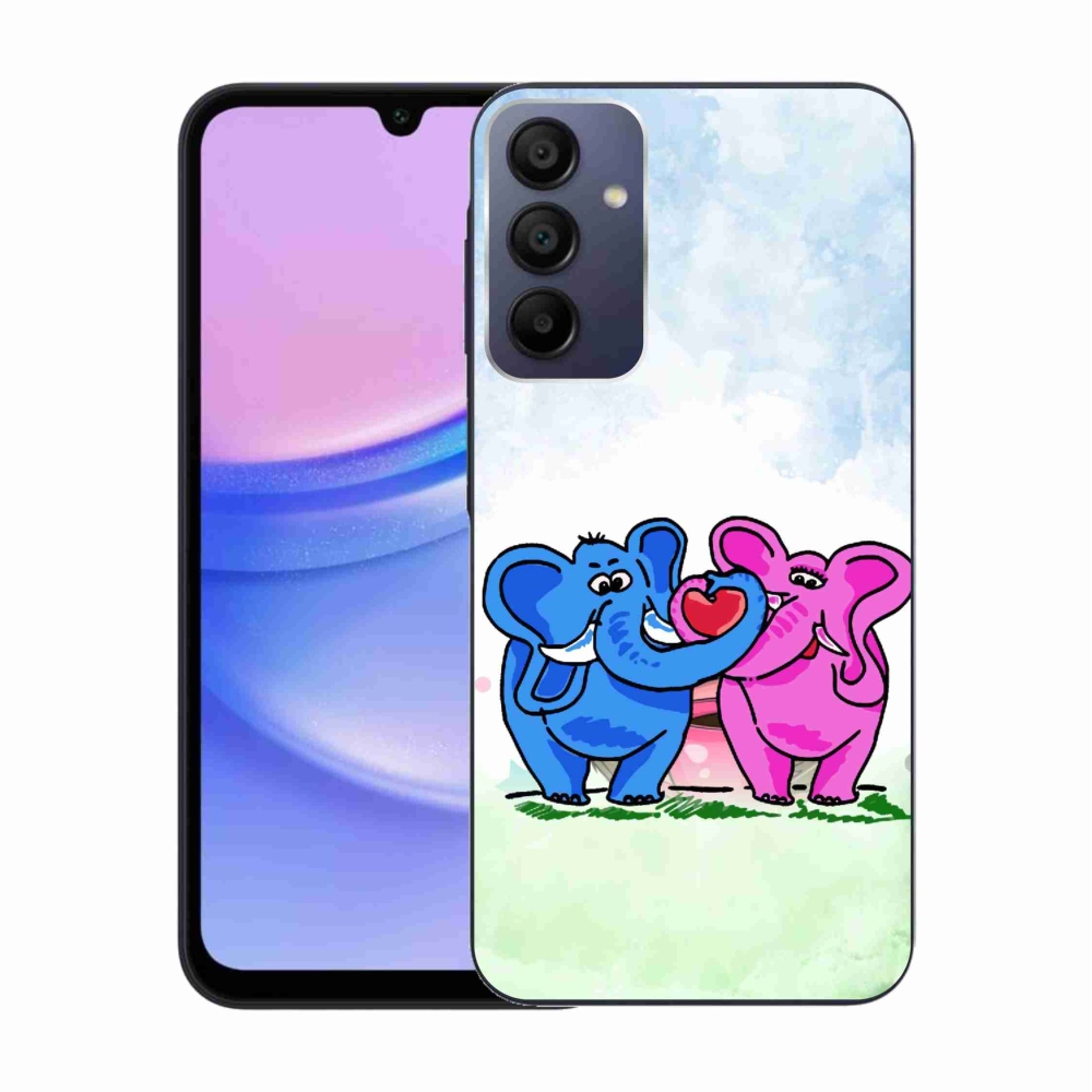 Gél borítás mmCase Samsung Galaxy A15 4G/5G - szerelmes elefántok