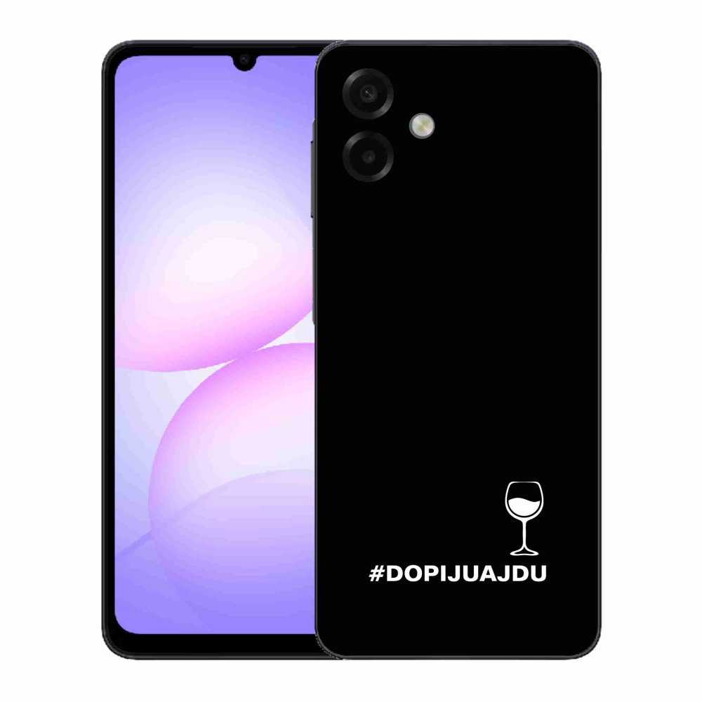 Gél borítás mmCase Samsung Galaxy A07 4G - bor motívum fekete háttérrel