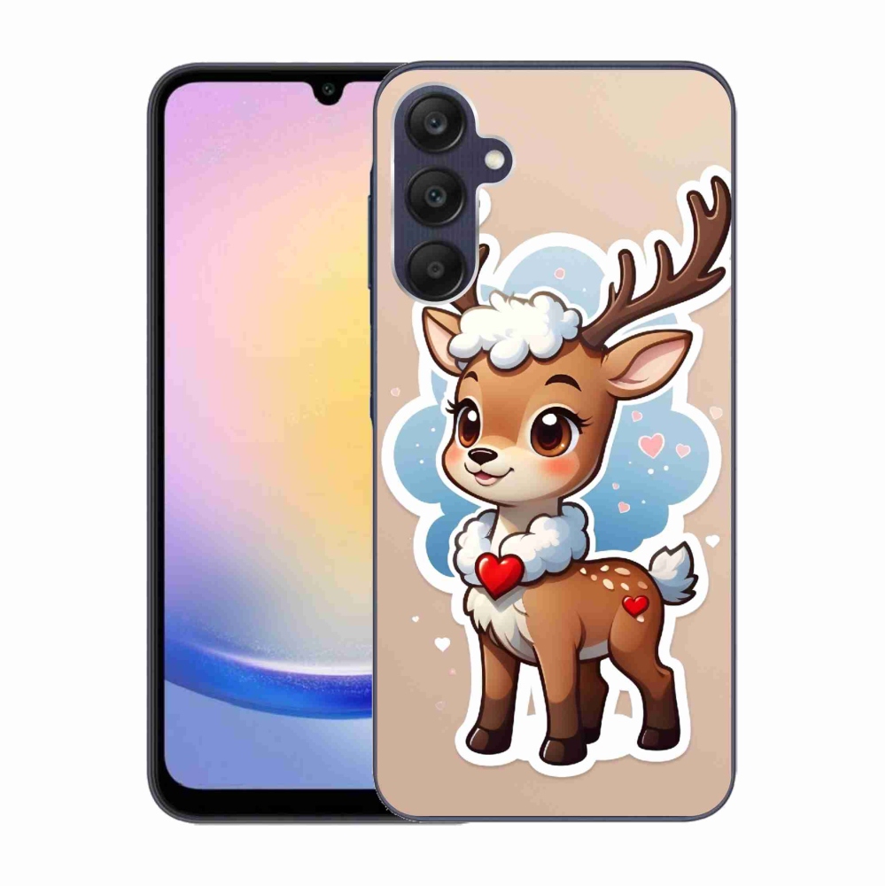 Zselés borítás mmCase Samsung Galaxy A25 5G - rajzfilm rénszarvashoz