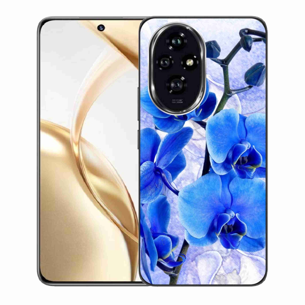 Zselés borító mmCase a Honor 200 5G készülékhez - kék virágok