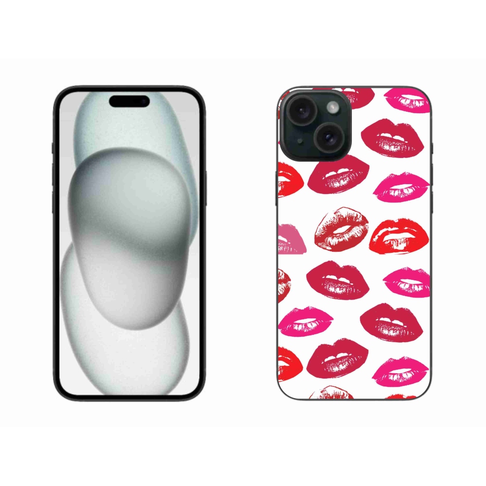 Zselés borítás mmCase iPhone 15 Plus készülékhez - ajkak