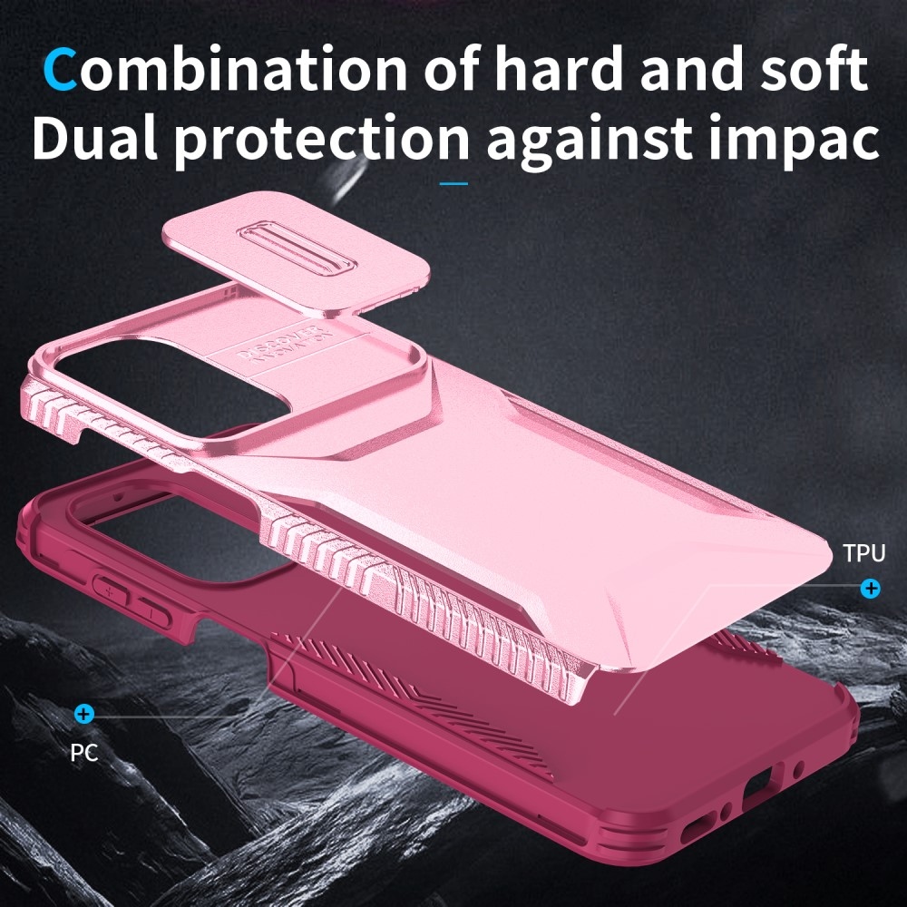 Csúszik tartós borítás Samsung Galaxy A26 5G - rózsaszín / bordó