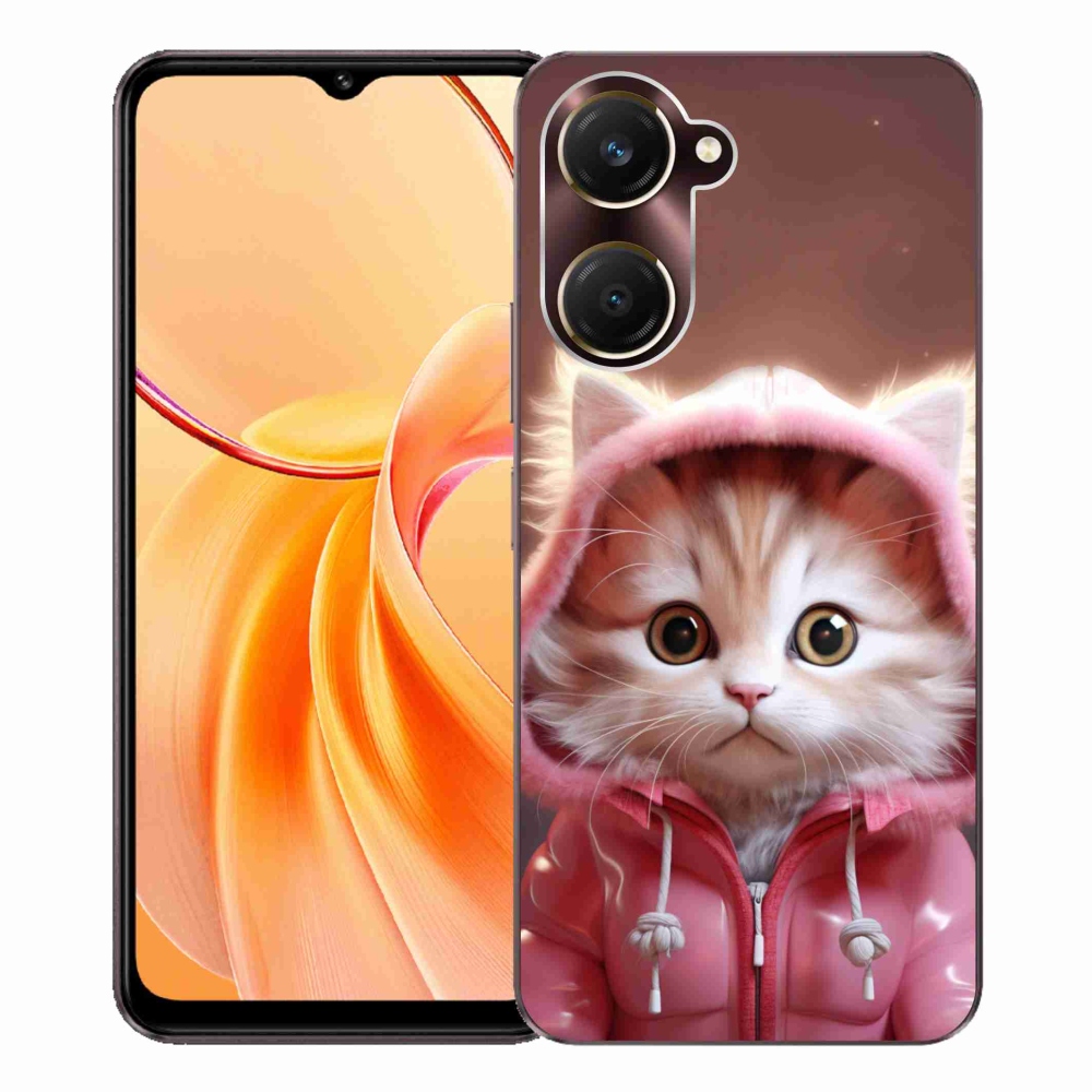 Gélburkolat mmCase a Vivo Y28s 5G-hez - aranyos cica 3