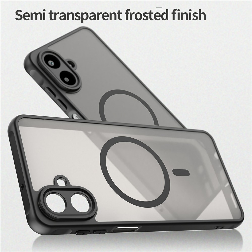 Matt zselés tok MagSafe tok a Samsung Galaxy A07 4G készülékre - fekete