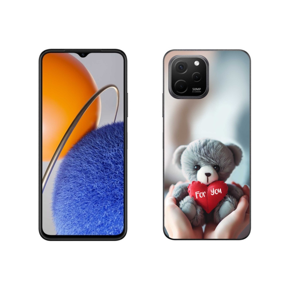 Gél borítás mmCase a Huawei Nova Y61-hez - mackó a szerelmesek számára