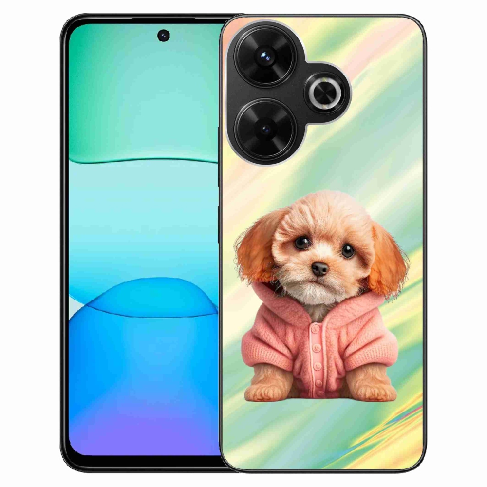 Gél borítás mmCase a Xiaomi Redmi 13 4G/Poco M6 4G - pulóveres kölyökkutyakölyökhöz