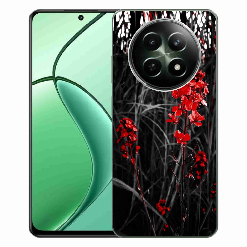 Gél borító mmCase a Realme 12 5G/12x 5G - piros növényhez