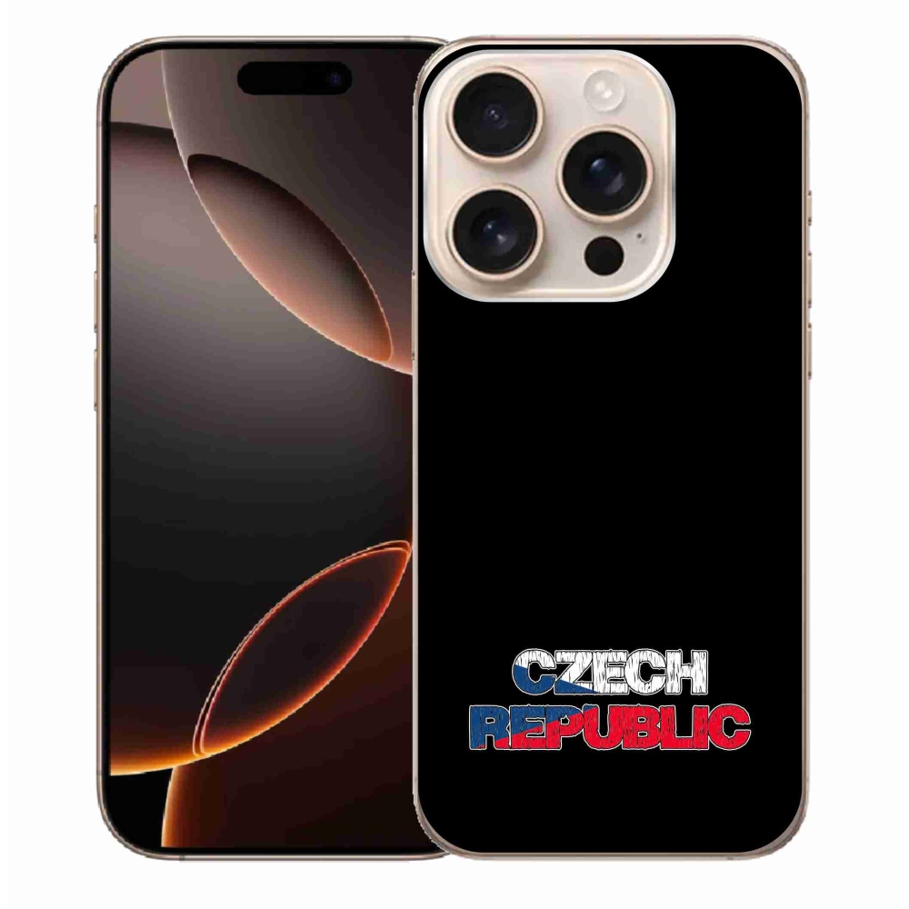 Zselés borítás mmCase iPhone 16 Pro Max készülékhez - Csehország fekete háttér