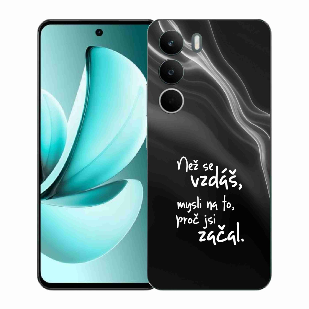 Gél borító mmCase a Realme C71 készülékhez - idézet 2 fekete háttér